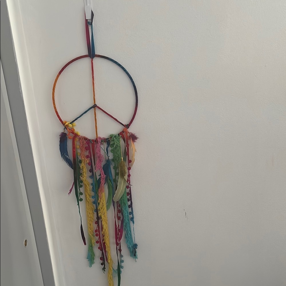 Colorful Peace Sign Wall Hanging